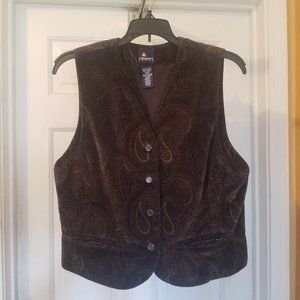 Women's Chenille Paisley Vest, Lizsport 8P